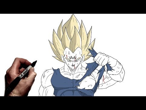 How To Draw Majin Vegeta | Step By Step | Dragon Ball