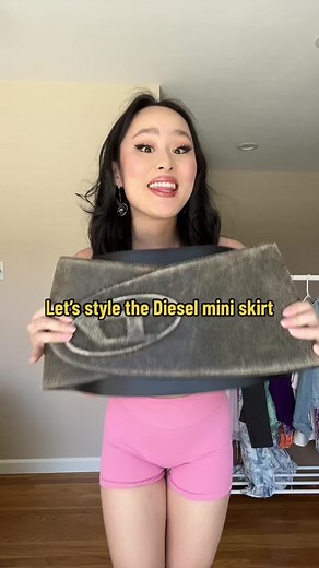 Style the infamous diesel mini skirt with me! How’d I do? gonna wear this out in public next 😅 wish me luck #diesel #miniskirt #dieselbeltskirt #microminiskirt #nyfw #stylingreels #howtostyle