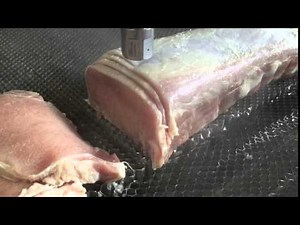 How to cut a piece of raw meat with a high pressure Waterjet cutting machine