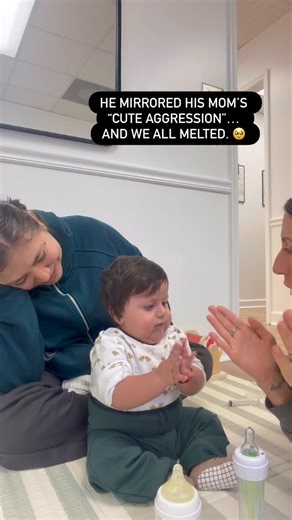 Allison Platter on Instagram: "We’ve all felt that deep, overwhelming need to squeeze something so cute we can’t stand it. That moment when love + delight = cute aggression. 😍🤏 In today’s session, this sweet boy was sitting with his mom behind him. She silently signaled to her husband across the room that she just wanted to squeeze him — he was just that adorable. And instantly… he imitated her exact gestures. Talk about ACTIVE mirror neurons!! 🤯💞 We all burst into laughter. It was pure conn