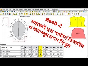 How to make a basic hood pattern | Hood Pattern Making | Hood Pattern Calculation How to draft hood
