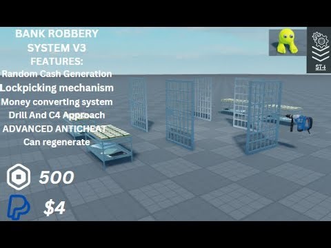 Bank Robbery System V3 / Roblox Studio