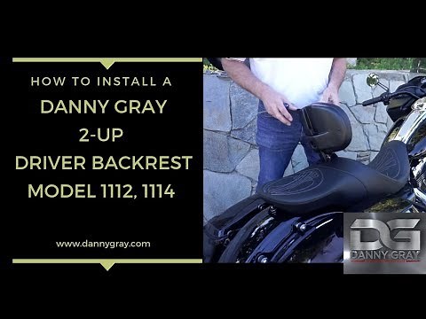 How to Install Danny Gray 2-up Driver Backrest Model 1112 1114 Harley-Davidson Motorcycle Seat