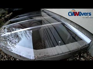Installin window well covers on concrete Window wells