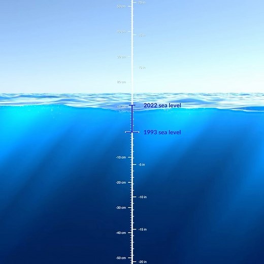 NASA Earth | Sea levels around the world are rising as a result of human-caused global warming. 🌊 Overall, global sea levels have risen about 10... | Instagram