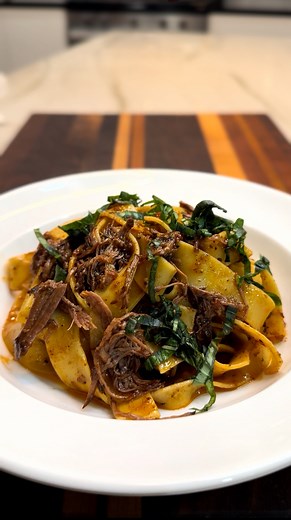 Slow-braised short rib ragu that melts in your mouth and brings all the flavor. 🍝 Served over pappardelle and finished with shaved parm and fresh basil—this is the kind of comfort food that turns a dinner into a whole experience. Who’s adding this to their next cozy night in? #beef #shortribs #ribs #pasta #food #foodies #foodstagram #instafood #cooking #recipe | Chef Boyd Brown III