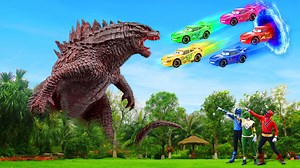 Power Rangers Lightning McQueen vs GODZILLA Portal Battle SAW Color Disney Cars Nerf Guns Cosplay Watch more Power Rangers here: https://www.youtube.com/channel/UCESR6oFHHCT2SIpxK25xyoQ | YouKid