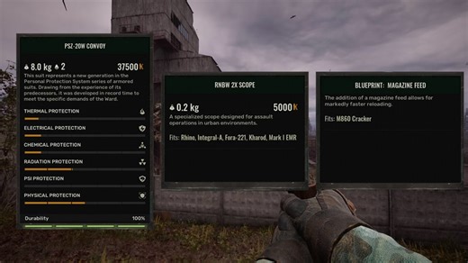 Stalker 2 RNBW 2x Scope and Armor Blueprint Guide