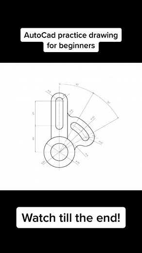 AutoCad practice drawing for beginners. #autocad #autocad2d #autocadtutorial