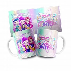 4 Plantillas photoshop para Tazas K-Pop Demon Hunters - Formato Multicapa - Kit Digital Huntrix para Sublimación - Diseños de Guerreras Kpop - Etsy España