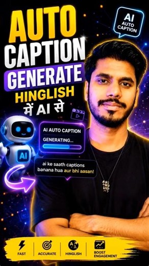 AI Se Hinglish Auto Caption Kaise Banaye? 🔥 100% Free Auto Caption Generator 2026