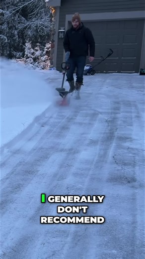 Electric snow shovel with wheels? It's cool and it works, but is it the right tool for you? #SnowRemoval #WinterTools #HomeImprovement #TechReview