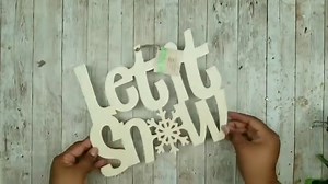 11K views · 414 reactions | Use the laser cut wood signs from Dollar Tree to make this neutral Holiday & Winter decor! | She So CraftDee | Facebook