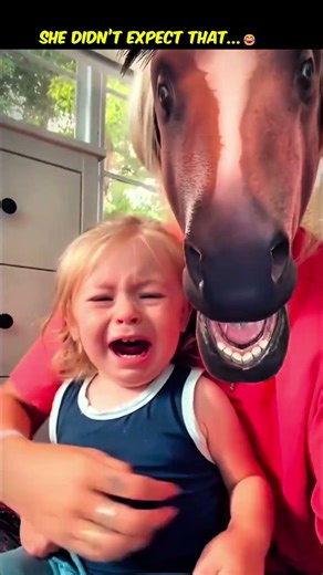 Toddlers React to Parents Turning Into Animals 😂🐴 Hilarious! #shorts #familyfun #babyreaction