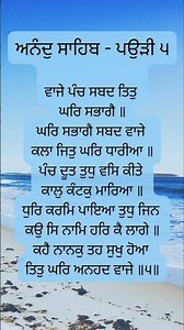 Vaaje Panch Shabad Tit Kar Sabhaage🌹🙏🏻 Anand Sahib Pauri 5 #anandsahib #gurbani #morningprayer #guru