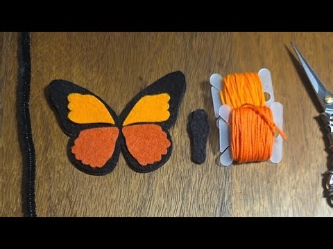 Felt butterfly sewing tutorial #sewing #feltcrafts