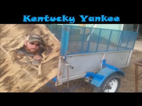 Fixing ROTTEN FLOOR on my trailer with FREE used metal !