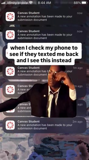 Bold.org: Scholarship Platform🎓 | canvas always in the notifications #college #collegelife #homework #denzelwashington #studentmemes #student #meme #memes | Instagram