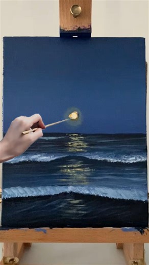 Simple ways to paint sea waves for beginners #painting #acrylicpainting #paintingideas #paintingtutorial #art | Soul & Canvas