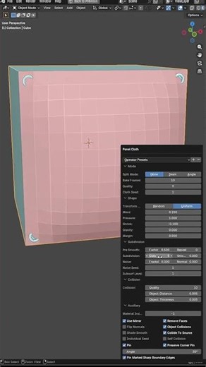 Panel Screws In Blender (Cloth Simulation Test)