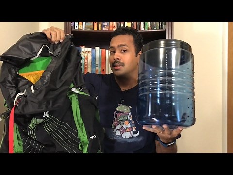 Bearvault BV500 bear canister overview: Osprey Exos 38 & 58 Backpacks