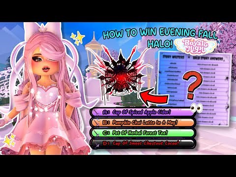 How To Win Evening Fall Halo 2025 In Royale High! + *ALL* 20 Answers! | Roblox