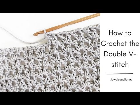 Double Crochet V Stitch Tutorial - Easy One Row Repeat Crochet Stitch