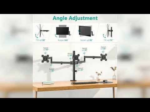 Review: WALI Triple Monitor Mount, 3 Monitor Desk Mount for 13-27 inch Computer Screens, Holds...