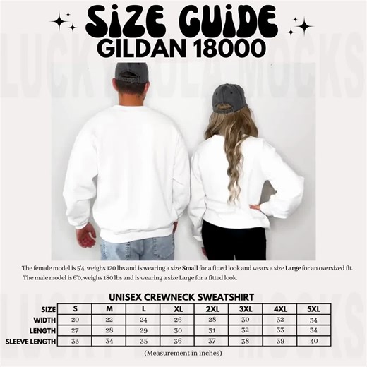 Editable Gildan 18000 Video Size Chart, Size Chart, Gildan Sweatshirt Size Chart, Size Chart Gildan 18000, Gildan G180 Size Chart, Couples - Etsy
