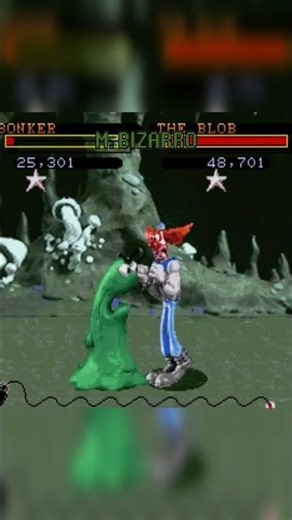 Bonker VS The Blob CRAZY FIGHT #clayfighter #snes