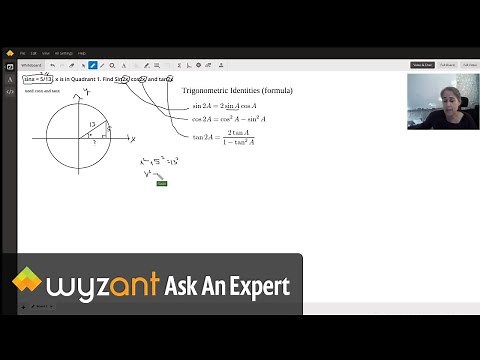 Using trig identities to find sin2x, cos2x, tan2x, given sinx