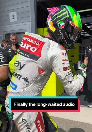 Thanks Franky 🤙🏽 We’re finally putting that long-waited audio to use #GermanGP 🇩🇪 #pertaminaendurovr46racingteam #motogp