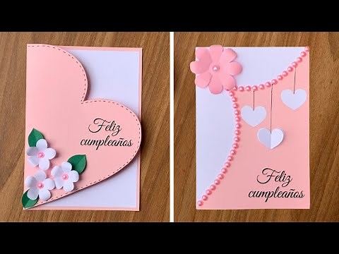 🎁 2 Tarjetas de cumpleaños hechas a mano 💖 Ideas fáciles y hermosas | Handmade Birthday Cards