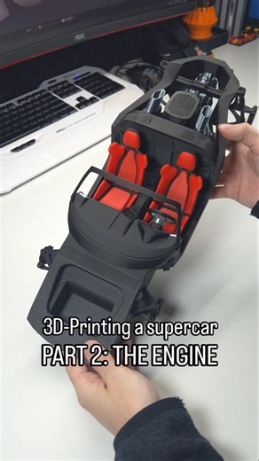 Engine time! #3dprinting #3dprinter #3dprint #supercar #cars #hypercar #automatove #diy #maker #auto
