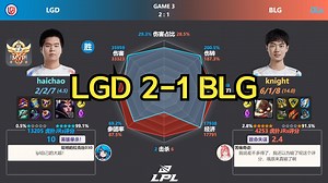 全力超！LGD 2-1 BLG 虎扑现状 赛后数据雷达图 LPL夏季赛定组赛