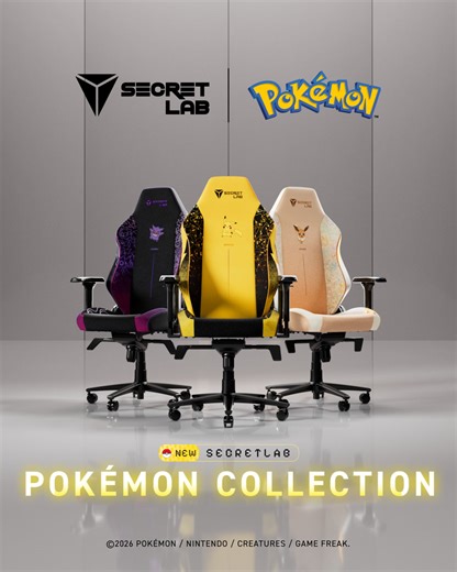 Pikachu. Eevee. Gengar. Pick your Pokémon and head into battle with the Secretlab Pokémon Collection. Shop now: secretlab.co/pokemon Pokémon #Pokemon #Gengar #Pikachu #Eevee | Secretlab