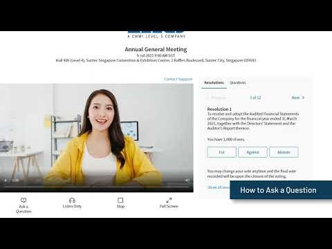 ConveneAGM Features: Specific Question Box + Live Vote + Contact Support [Full Demo]