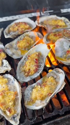 Char Grilled Oysters 🦪 Full Recioe on my site! #oyster #recipe #shellfish #seafood #cookingathome