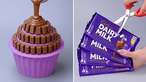 Chocolate block cupcake and milk chocolate bars