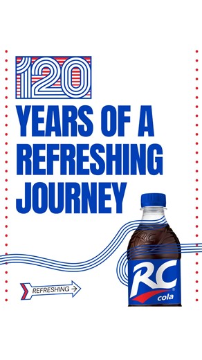RC Cola International on Instagram: "For 120 years, RC Cola has stood alongside communities, creating bold flavors and unforgettable connections. As we launch our 120th-anniversary campaign, we’re inviting you to celebrate a legacy built on refreshment, innovation, and shared moments. Now, it’s time to celebrate the journey that’s made us who we are today—and look ahead to the exciting years to come. Join us as we honor our rich legacy and share special moments with the RC Cola community across 
