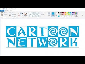 How to draw a Cartoon Network logo with Moana font using MS Paint | How to draw on your computer