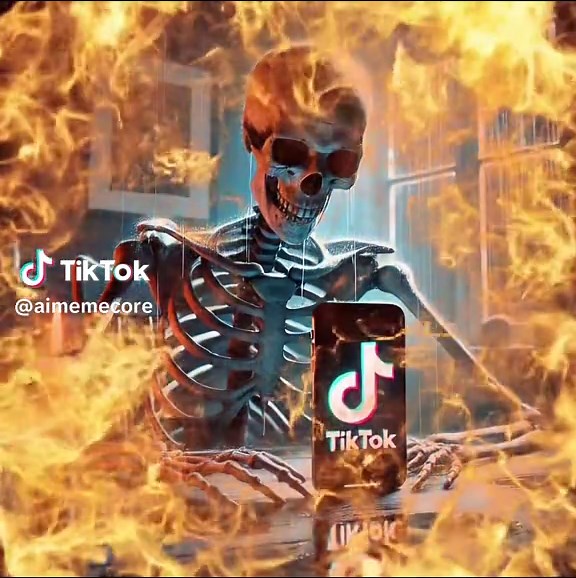 aimemecore (@aimemecore) - Noooo TikTok!!💔 #brainrot #memestiktok #aiart #noooo #skeleton #scrolling #tik_tok