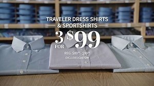 JoS. A. Bank One Day Sale TV Spot, 'Traveler Dress Shirts, Sportshirts & Sweaters'