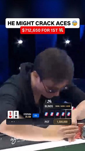 all he needs is a club on the river ☘️ #wpt #poker #casino | World Poker Tour (WPT)