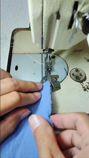 Sewing using a hemming funnel #sewing #hemmingfunnel