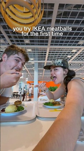 Trying IKEA's meatballs for the FIRST time!