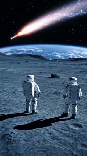 Astronauts Witness a Comet from the Moon 🌌
