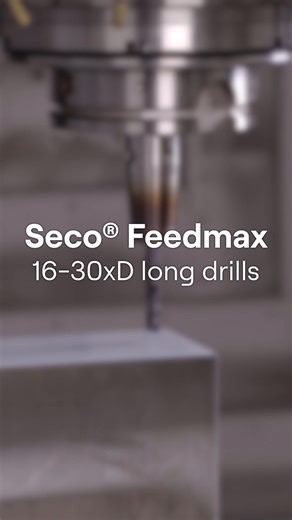Have you tried the new Seco Feedmax 16-30xD long drills yet? 💡 Seco Feedmax 16-30xD long drills: drill deeper, last longer, save smarter. 🔥 | Seco Tools