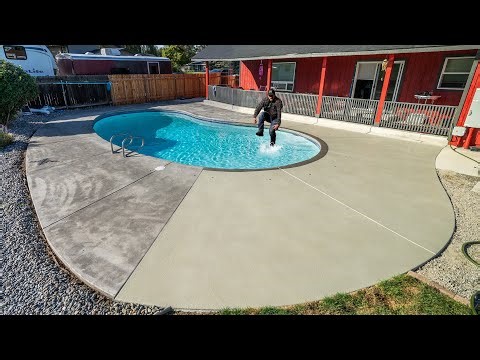 Transform Your Pool Paradise | Jump into Luxury with Stunning Concrete Overlay