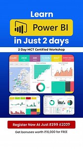 Jatan Shah on Instagram: "90% of people think that “Getting Key Insights out of your Data using Artificial Intelligence” is only for big companies, needs huge investment & is very difficult to learn. But what if I told you that you can master Business Intelligence in just 2 Days using POWER BI. Also, No Prior coding or business knowledge is required. Here are a few of the things that you will be learning in our 2-Day Power BI Workshop: ✅ Step By Step Framework to perform Business Intelligence us